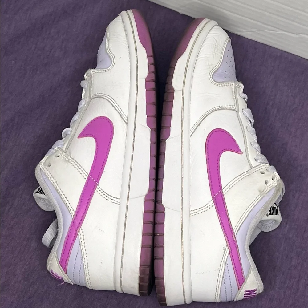 Nike Low Dunks White and Pink/purple Sneakers - Picture 6 of 13